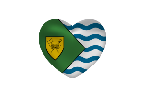  Love of Vancouver Heart Shape flag