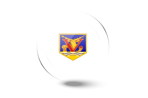 Vernon Flag Glossy Round Button flag