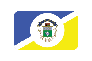 Winnipeg Flag Rounded Rectangle Vector Illustration flag