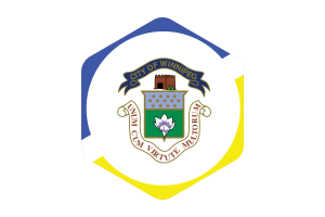 Winnipeg Flag Rounded Hexagon Shape flag