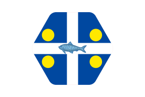 Fortune Flag Illustration Hexagon Rounded Shape flag