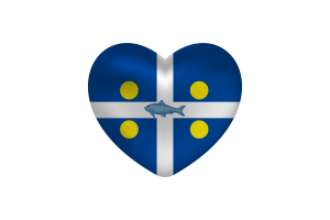  Love of Fortune Heart Shape flag