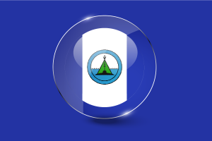 Behchokǫ̀ Flag Glossy Round Button flag