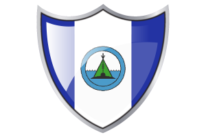 Shield with Flag of Behchokǫ̀ flag