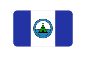 Behchokǫ̀ Flag Rounded Rectangle Vector Illustration flag