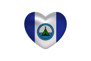  Love of Behchokǫ̀ Heart Shape flag