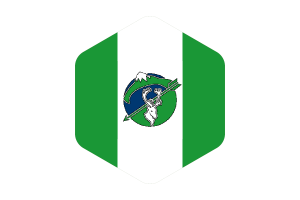 Gamètì Flag Rounded Hexagon Shape flag