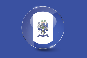 Amherst Flag Glossy Round Button flag