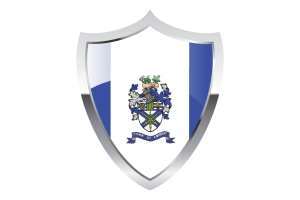 Amherst Flag with Medieval Heater Shield flag