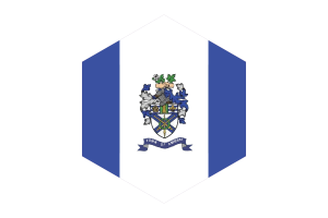 Amherst Flag Hexagon Shape flag