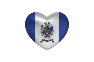  Love of Amherst Heart Shape flag
