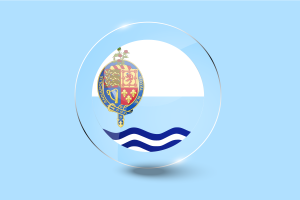 Annapolis Royal Flag Glossy Round Button flag