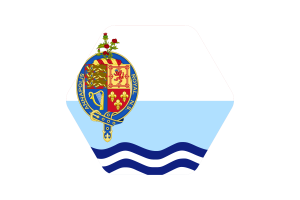 Annapolis Royal Flag Illustration Hexagon Rounded Shape flag