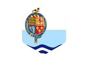 Annapolis Royal Flag Rounded Hexagon Shape flag