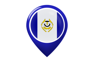 Icône de pin de carte du drapeau d'Arviat flag