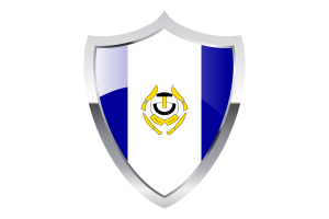 Drapeau d'Arviat avec blason médiéval flag