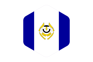 Drapeau d'Arviat forme hexagone arrondi flag