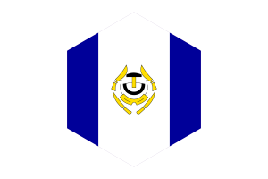 Drapeau d'Arviat forme hexagone flag