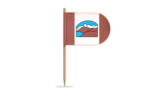 Grise Fiord Flag for Desk, Table flag