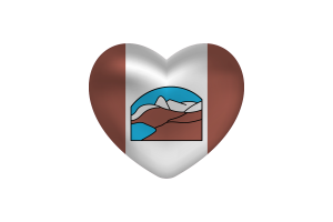  Love of Grise Fiord Heart Shape flag