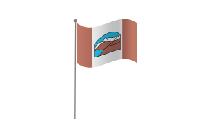 Waving Flag of Grise Fiord flag