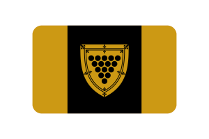 Cornwall Flag Rounded Rectangle Vector Illustration flag