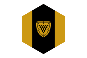 Cornwall Flag Hexagon Shape flag
