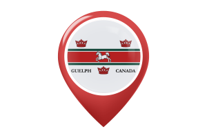 Guelph Flag Map Pin Icon flag