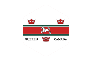 Guelph Flag Rounded Hexagon Shape flag