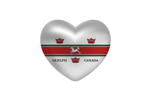  Love of Guelph Heart Shape flag