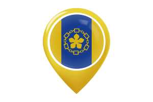 Hamilton Flag Map Pin Icon flag