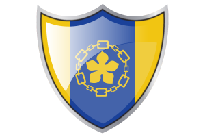 Shield with Flag of Hamilton flag