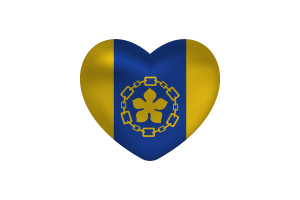  Love of Hamilton Heart Shape flag