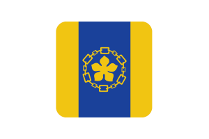 Hamilton Flag Square Rounded Shape flag