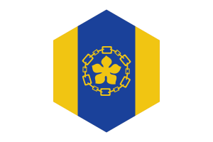 Hamilton Flag Hexagon Shape flag