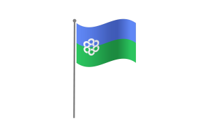 Waving Flag of Metropolitan Toronto flag