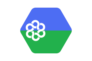 Metropolitan Toronto Flag Illustration Hexagon Rounded Shape flag