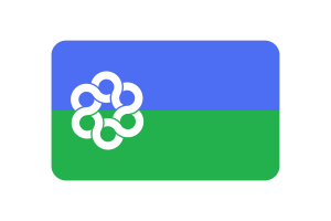 Metropolitan Toronto Flag Rounded Rectangle Vector Illustration flag