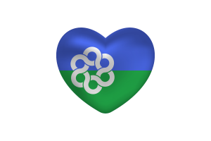  Love of Metropolitan Toronto Heart Shape flag