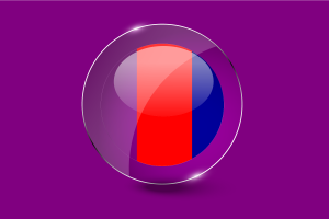 Ottawa Flag Glossy Round Button flag