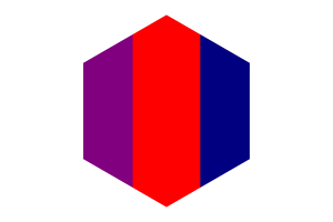 Ottawa Flag Hexagon Shape flag