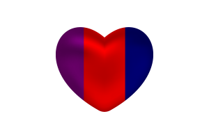  Love of Ottawa Heart Shape flag