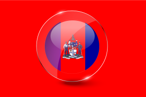 Ottawa Flag Glossy Round Button flag
