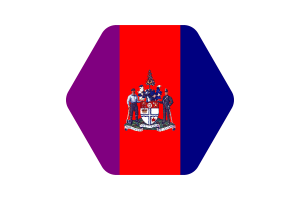 Ottawa Flag Illustration Hexagon Rounded Shape flag