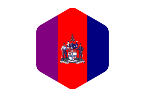 Ottawa Flag Rounded Hexagon Shape flag