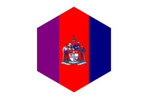 Ottawa Flag Hexagon Shape flag