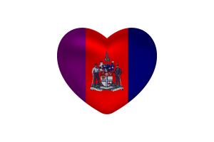  Love of Ottawa Heart Shape flag