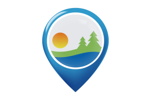 Kawartha Lakes Flag Map Pin Icon flag