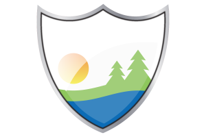 Shield with Flag of Kawartha Lakes flag