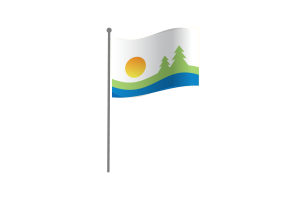 Waving Flag of Kawartha Lakes flag